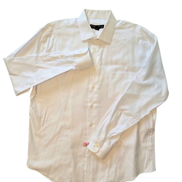 Pronto Uomo White dress shirt sz 17.5, 34/35 100% Cotton - Picture 2 of 8